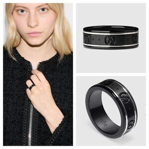 Gucci Icon Thin Band Synthetic Corundum & 18K White Gold